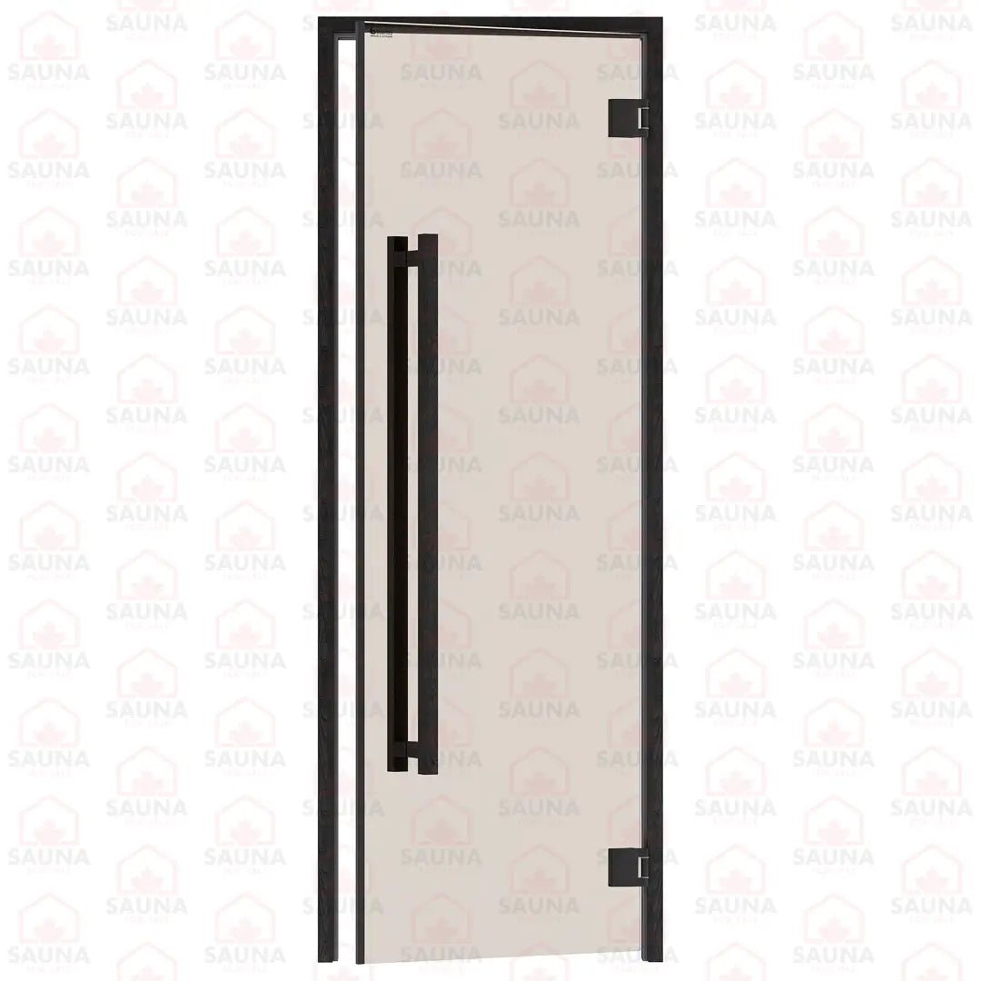 Aspen Black Frame Sauna Door – Bronze Glass, 690 × 1890 mm (Benelux Square) - SaunaForSale