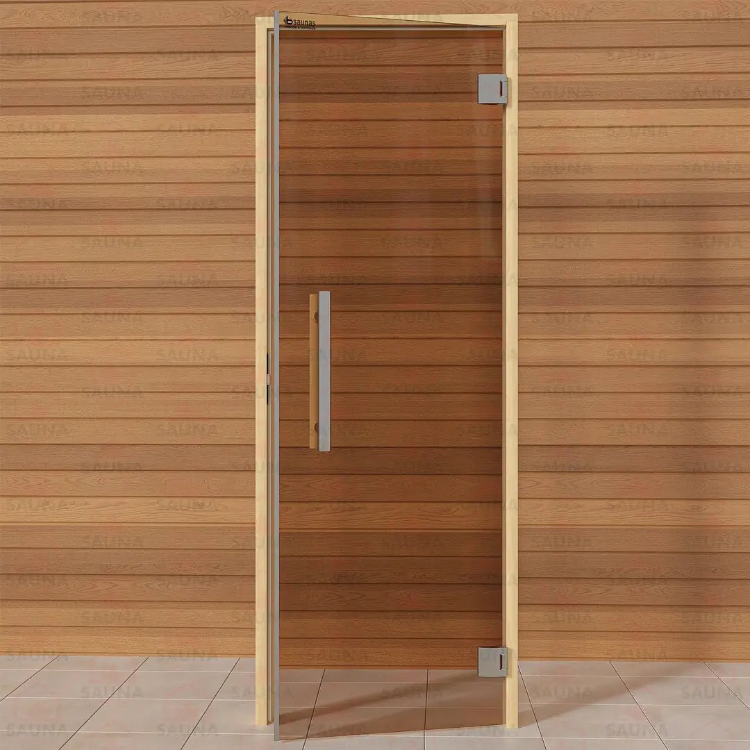 Alder Frame Sauna Door – Bronze Glass, 690 × 1890 mm (Benelux) - SaunaForSale