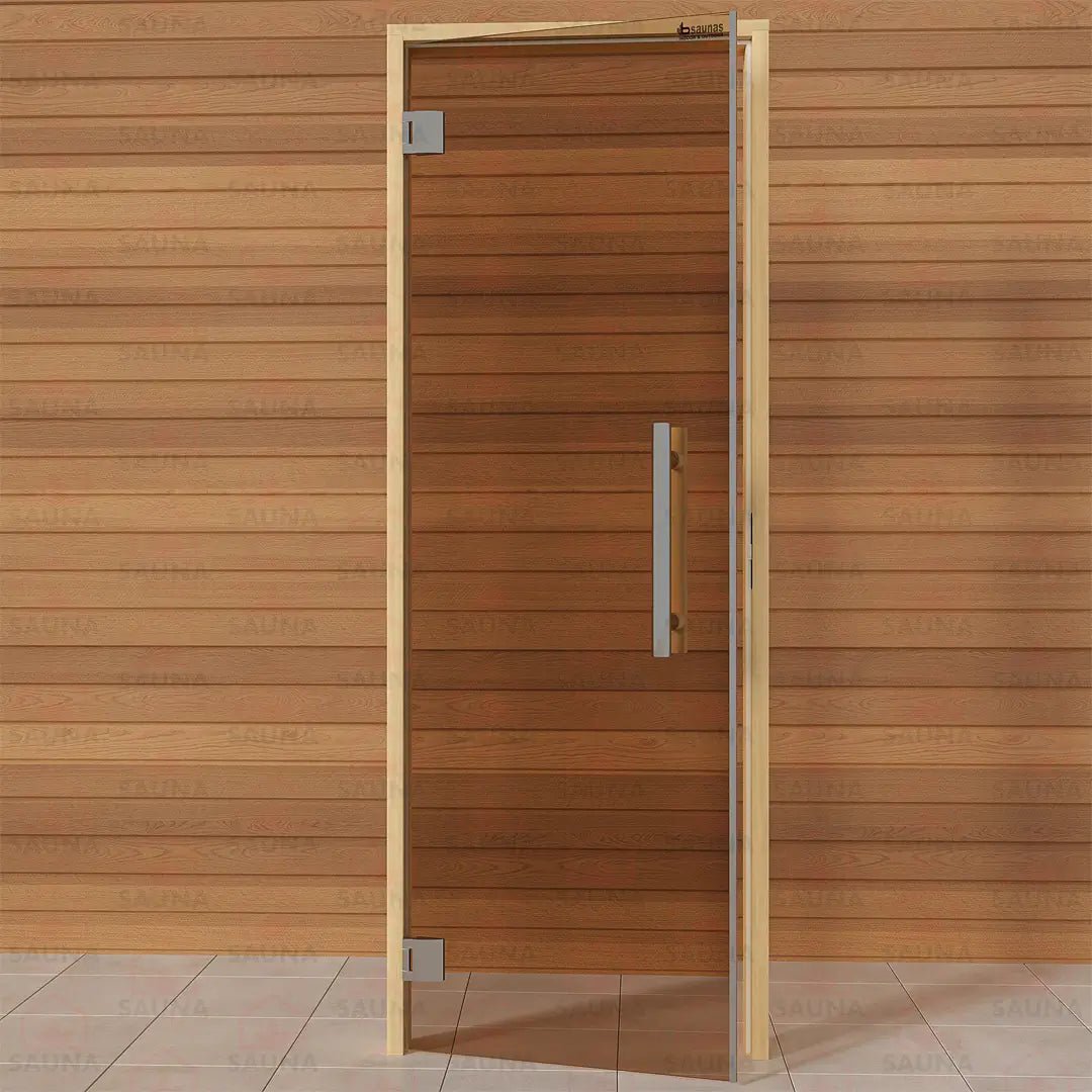Alder Frame Sauna Door – Bronze Glass, 690 × 1890 mm (Benelux) - SaunaForSale