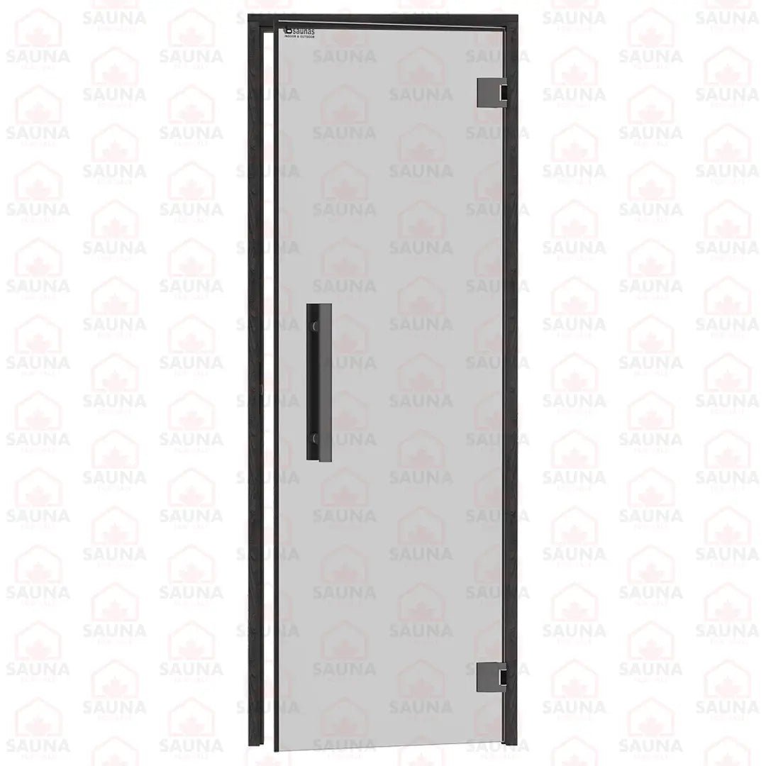 Aspen Black Frame Sauna Door – Grey Glass, 690 × 1890 mm (Benelux) - SaunaForSale