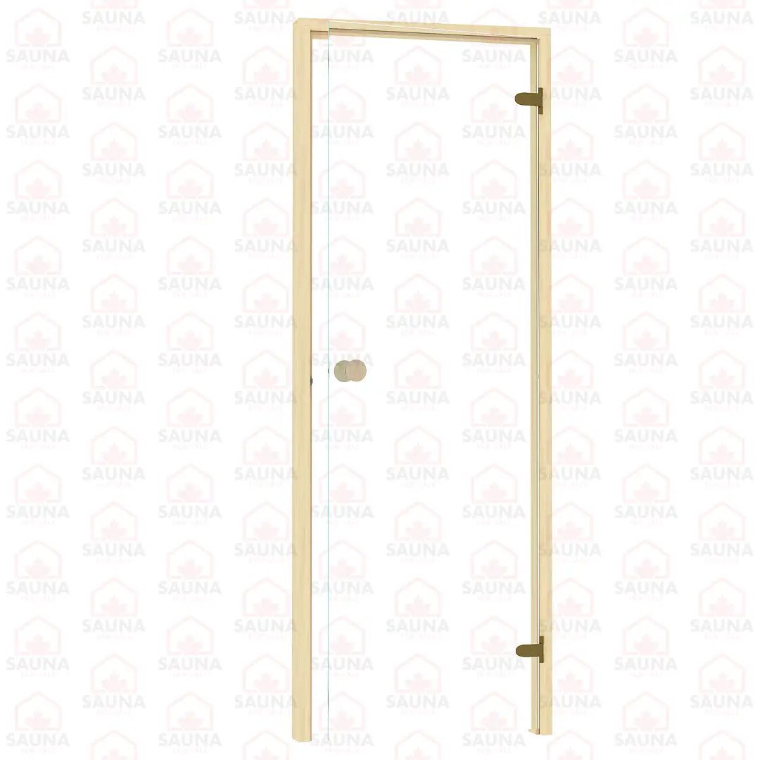 Alder Frame Sauna Door – Clear Glass, 690 × 1890 mm - SaunaForSale