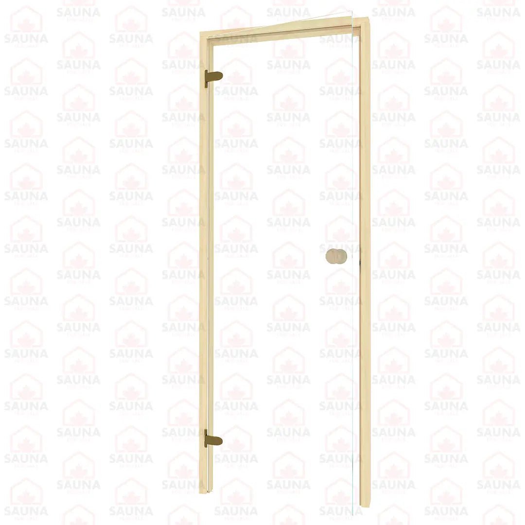 Alder Frame Sauna Door – Clear Glass, 690 × 1890 mm - SaunaForSale