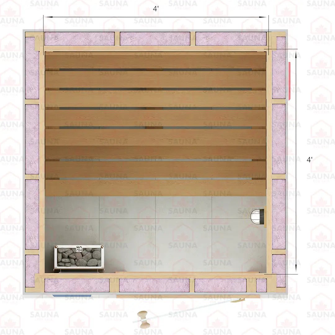 4 x 4 x 7 DIY Sauna Kits - SaunaForSale