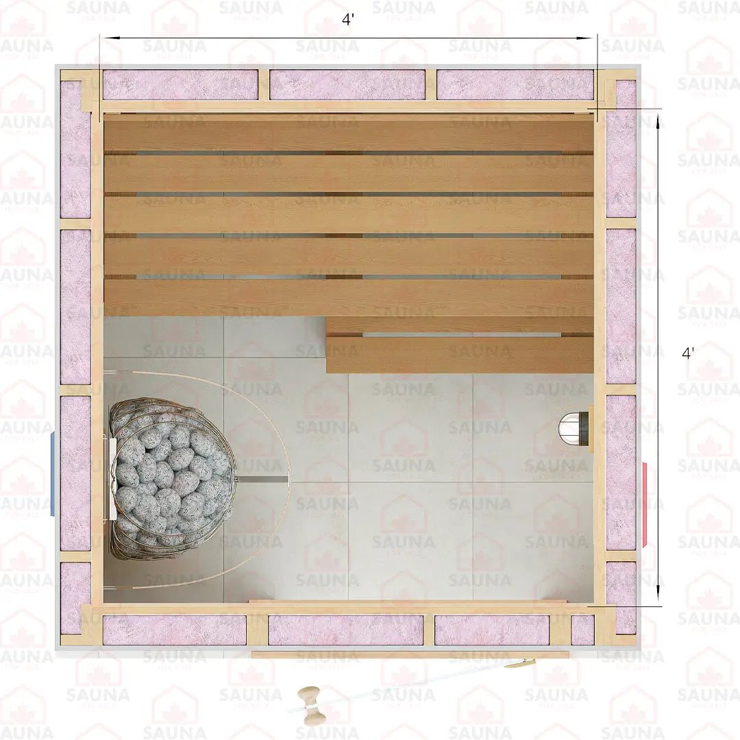 4 x 4 x 7 DIY Sauna Kits - SaunaForSale
