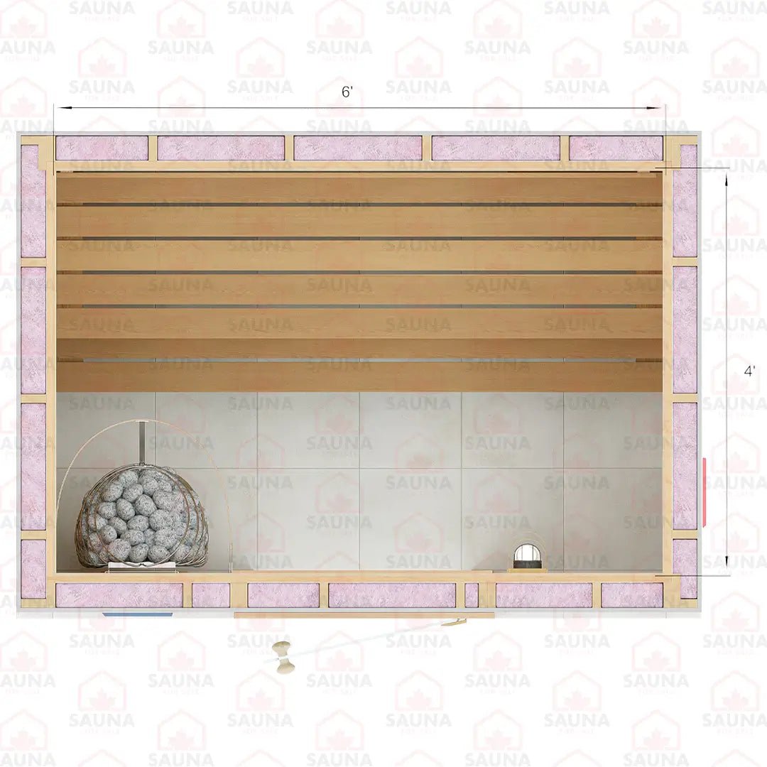 4x6x7 Western Red Cedar DIY Sauna Kit - SaunaForSale