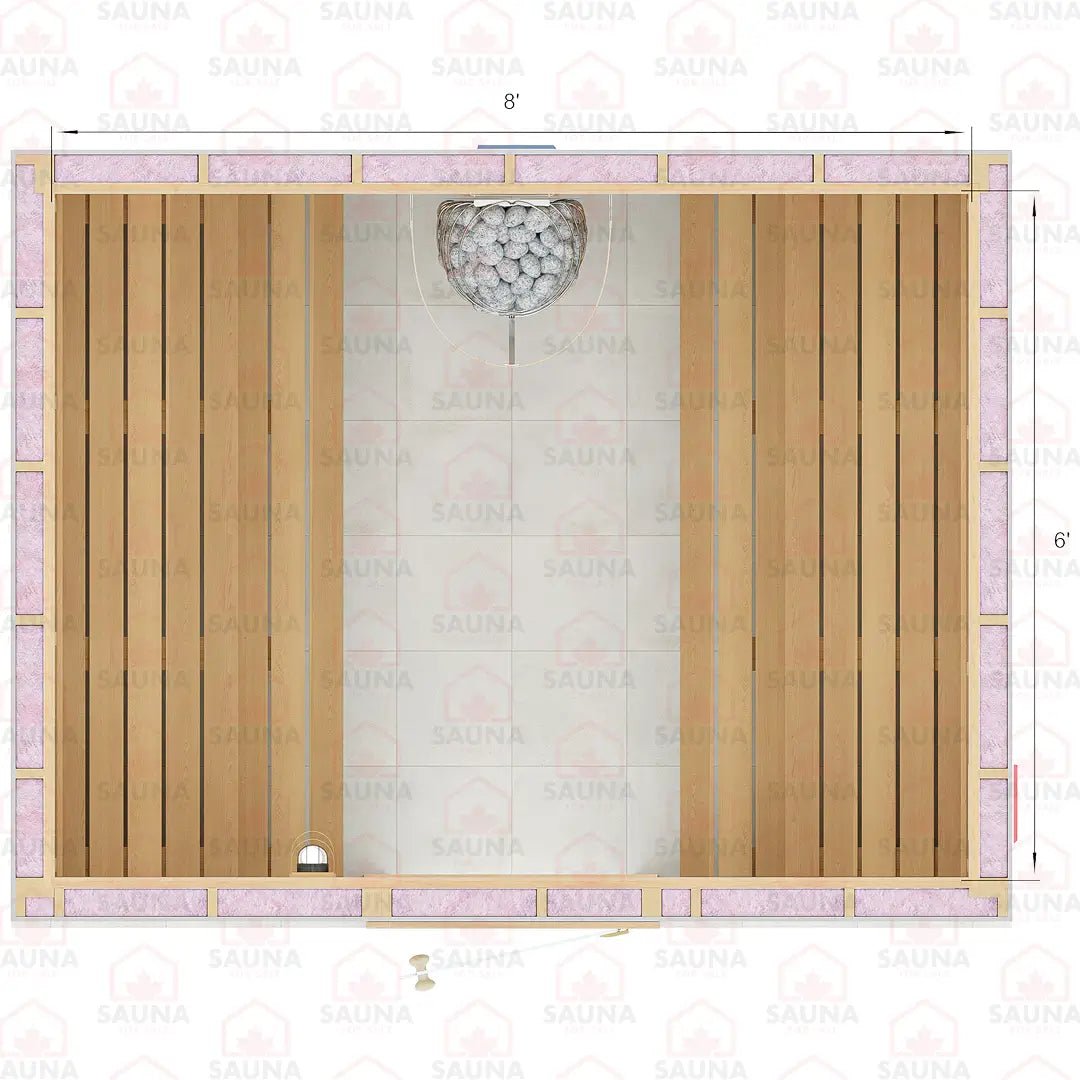 6x8x7 S Western Red Cedar DIY Sauna Kit - SaunaForSale