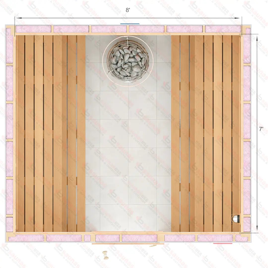 7x8x7 S Western Red Cedar DIY Sauna Kit - SaunaForSale