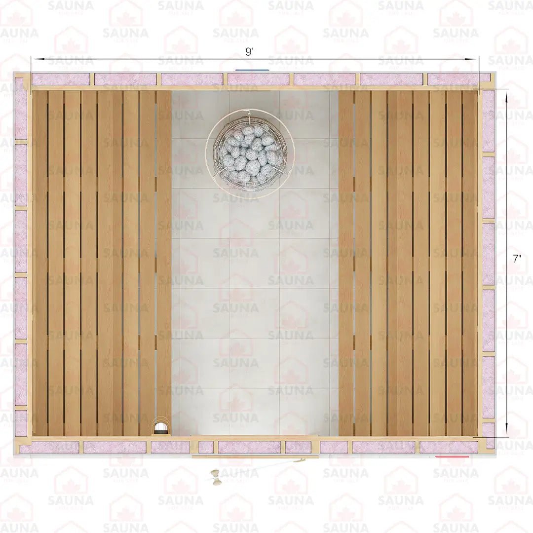 7x9x7 S Western Red Cedar DIY Sauna Kit - SaunaForSale