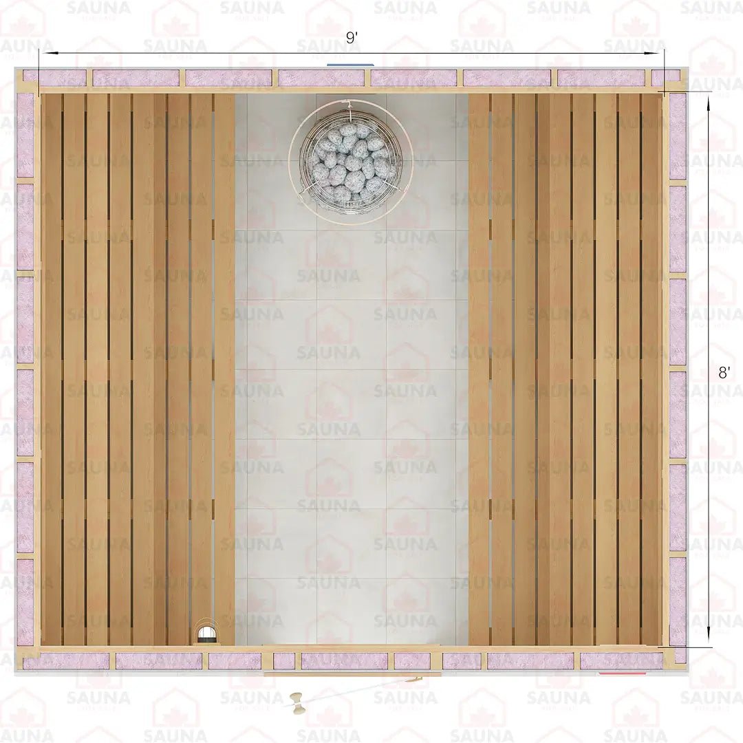 7x8x7 S Western Red Cedar DIY Sauna Kit - SaunaForSale