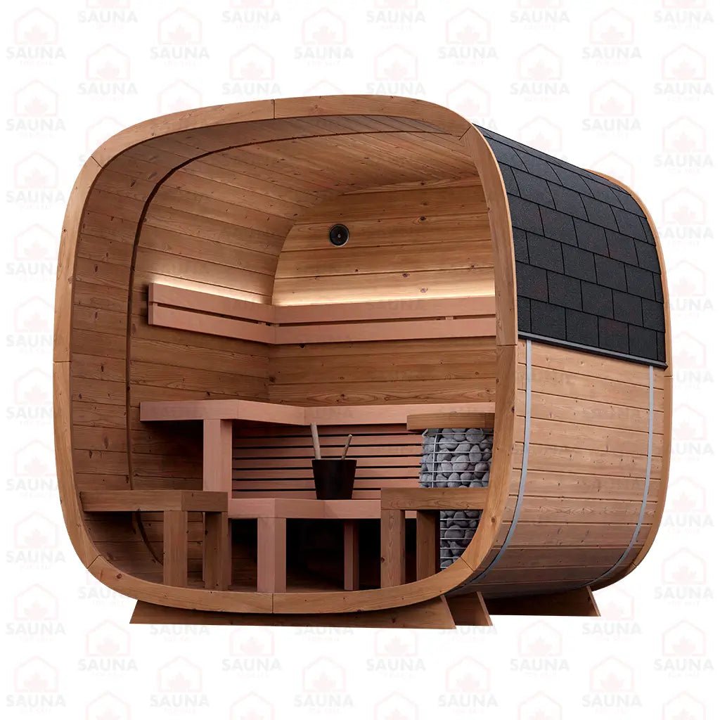 Dice COMFY 2.4M Outdoor Sauna Bundle – HUUM Drop 9 kW with Wi - Fi Controller - SaunaForSale