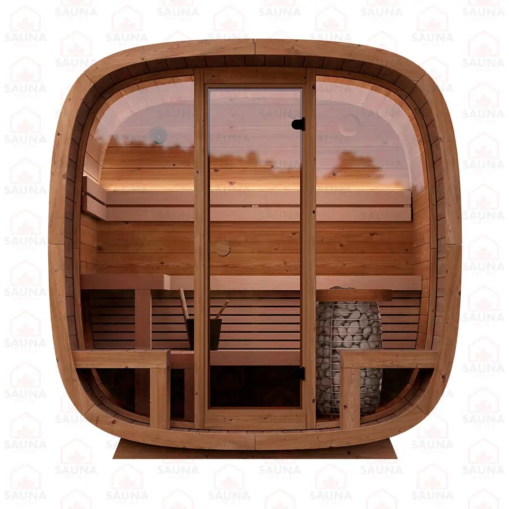Dice COMFY 2.4M Outdoor Sauna Bundle – HUUM Drop 9 kW with Wi - Fi Controller - SaunaForSale