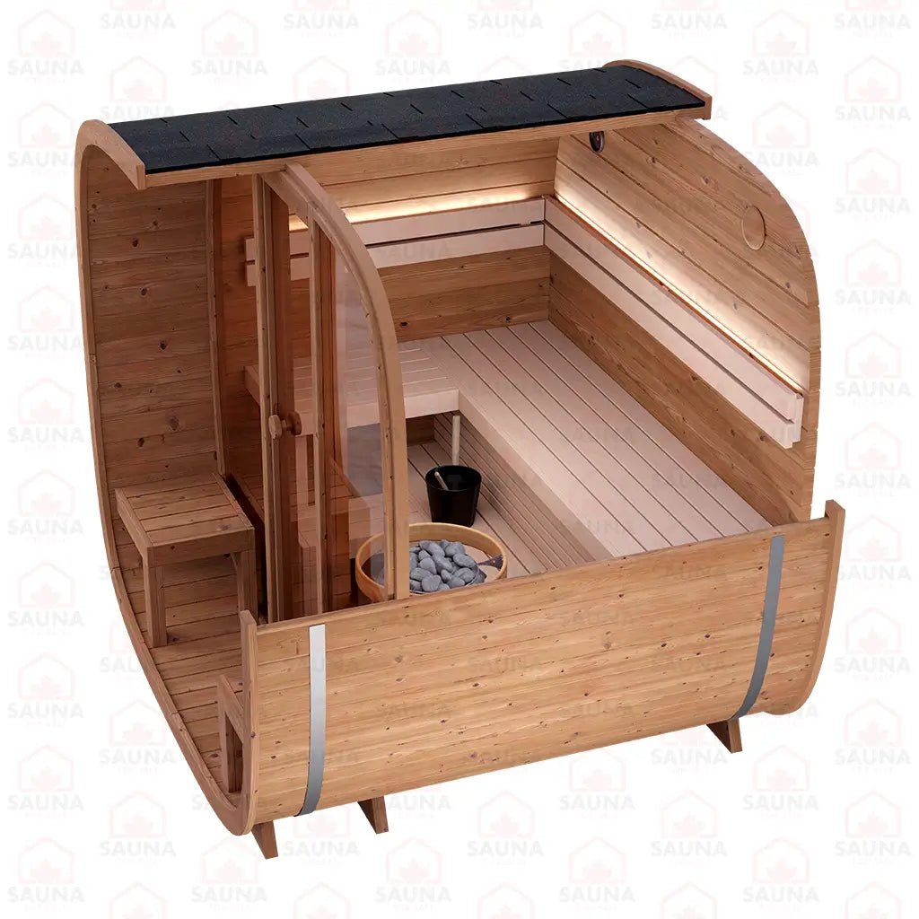 Dice COMFY 2.4M Outdoor Sauna Bundle – HUUM Drop 9 kW with Wi - Fi Controller - SaunaForSale