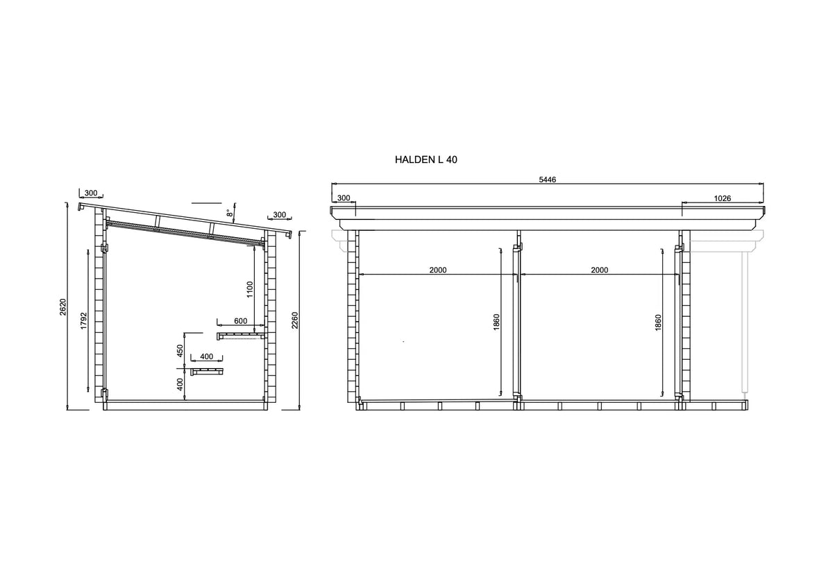 Halden L Square Log Sauna Bundle – HUUM Drop 9 kW with Wi - Fi Controller - SaunaForSale