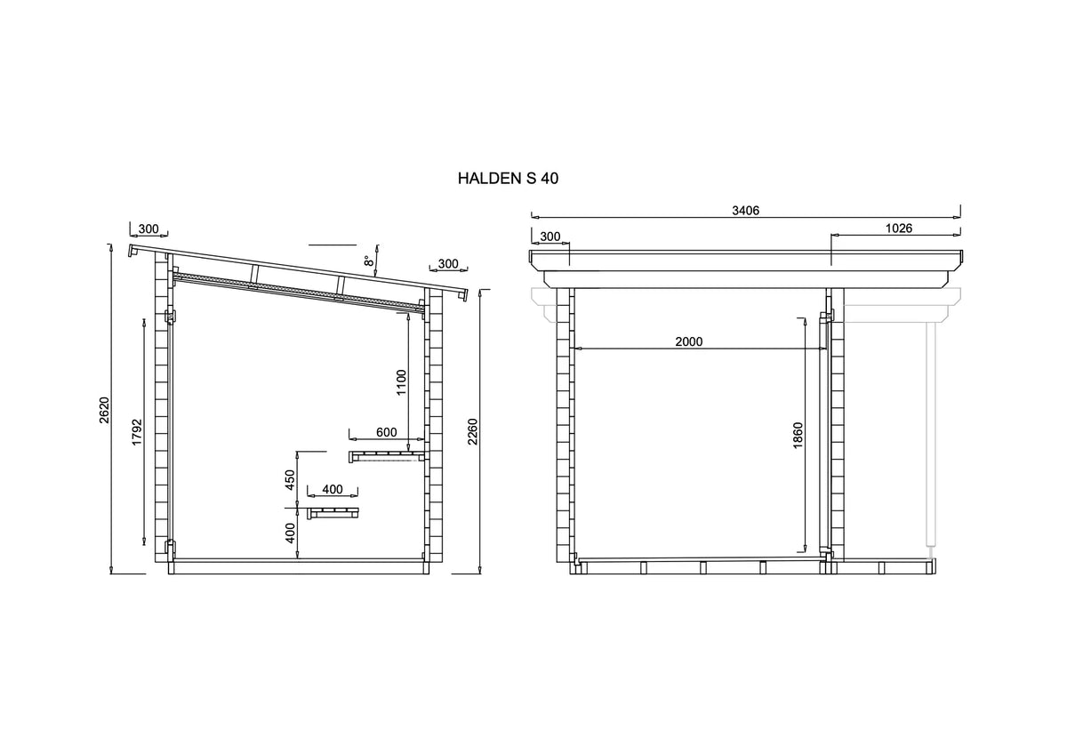 Halden S Square Log Sauna Bundle – HUUM Drop 9 kW with Wi - Fi Controller - SaunaForSale