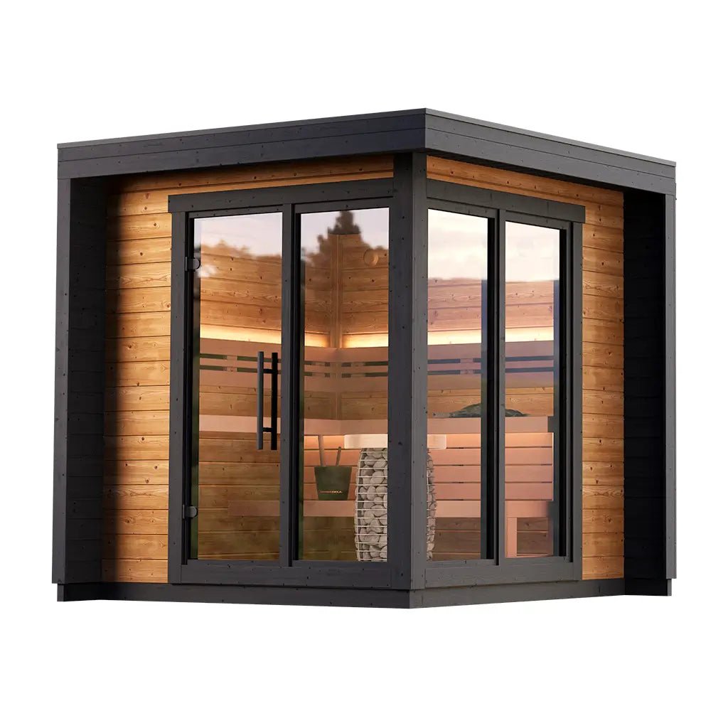 Patio S Outdoor Sauna Bundle – HUUM Hive Mini 10.5 kW with Wi - Fi Controller - SaunaForSale