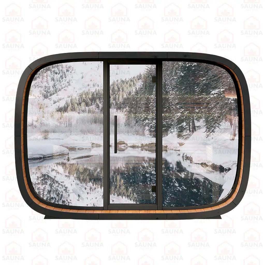 Round Cube RELAX Outdoor Sauna Bundle – HUUM Hive Mini 10.5 kW with Wi - Fi Controller - SaunaForSale