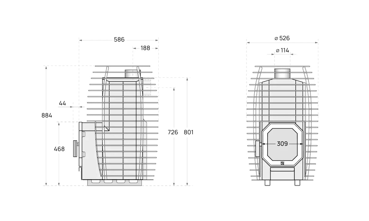 HUUM HIVE Flow Wood - Burning Sauna Stove - SaunaForSale